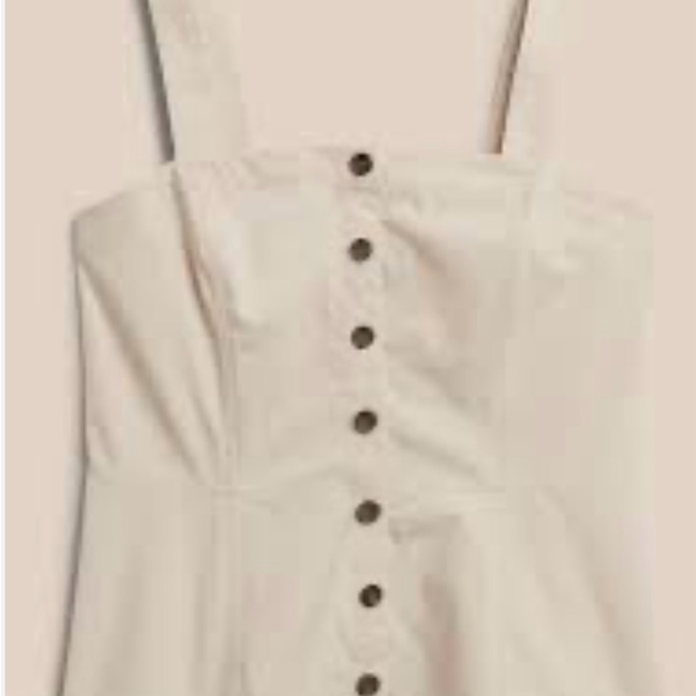 Banana Republic Cream Button-Front Tank Top - Picture 4 of 8